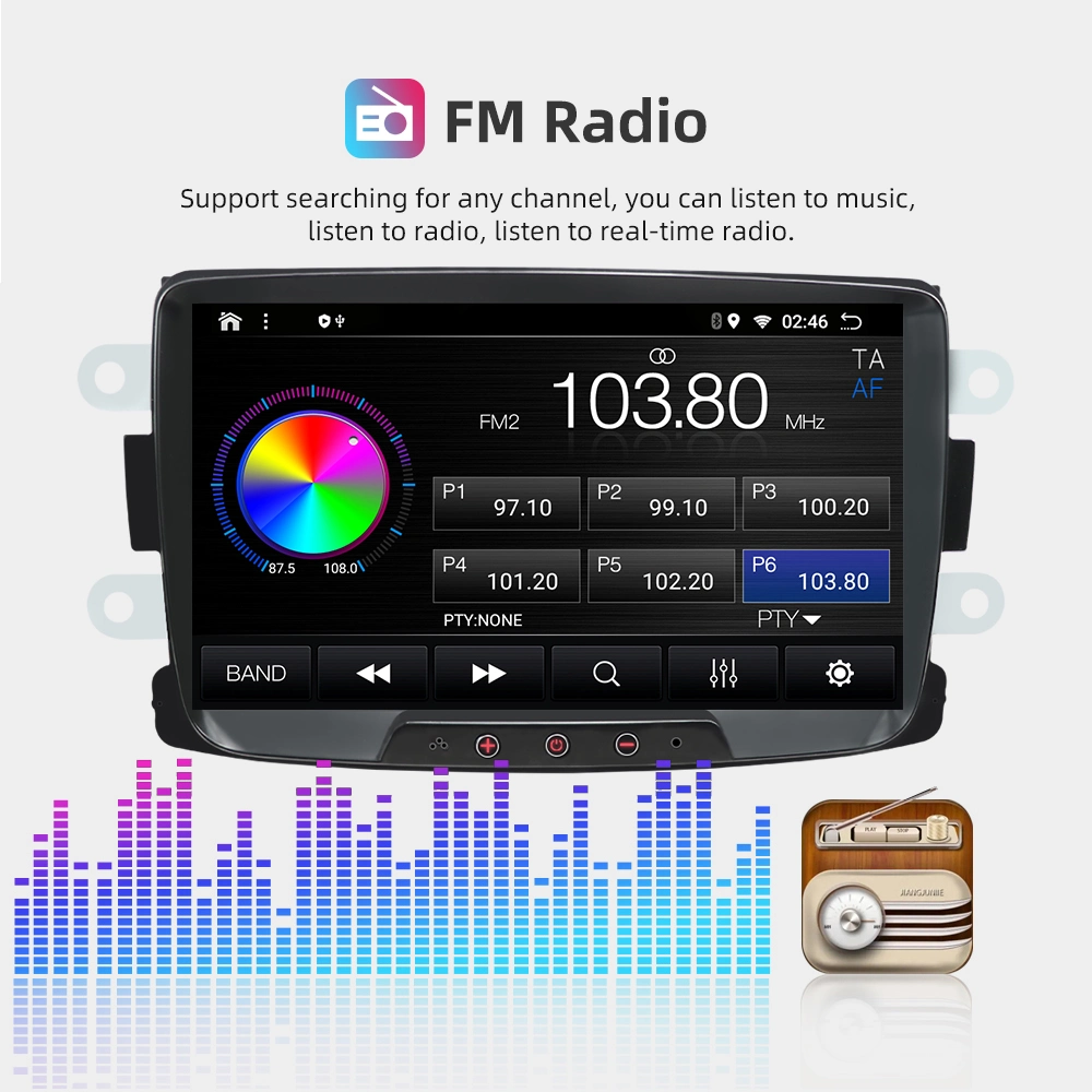 Jmance Multifunctional 8 Inch 2+32GB Android Auto Capacitive Screen Android Headunit Carplay Radio Car Navigation Music Multimedia System