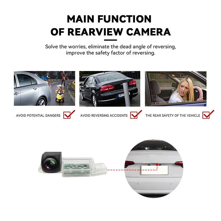 Wemaer OEM 720p Wide Angle Backup Camera Waterproof Ahd Reverse Car Camera for VW Golf/Cc/Scirocco/Lamando/Porsche Cayenne/Macan