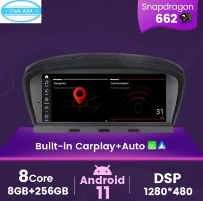 for BMW 3 Series E90/5 Series E60 Upgrade Android Car Large Screen Navigation Qualcomm 8 Core 662 8+256g CCC Cic